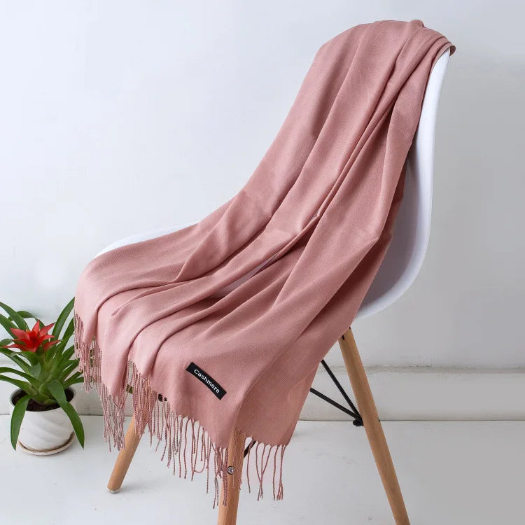 NOUVEAU RICHE Frauen Kaschmirschal Luxuriöse Wärme und Komfort Kaschmir Nude Farbe