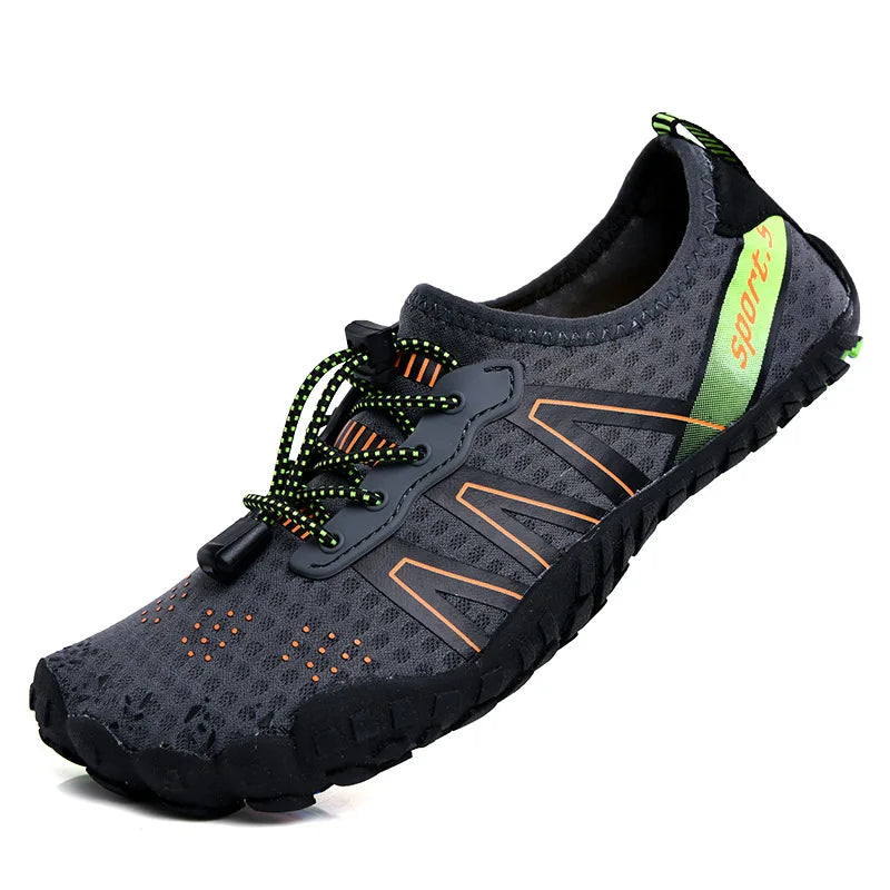 NOUVEAU RICHE Unisex Wasserdichte Barfußschuhe für Wassersport Outdoor Grau Grün
