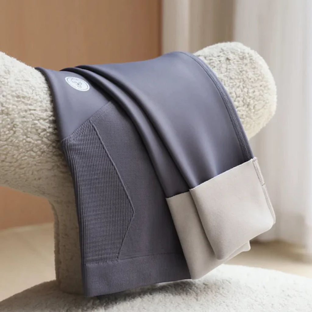 NOUVEAU RICHE Denise Umstandsleggings – Nahtlose & Schlanke Schwangerschaftsleggings mit Viel Platz für den Bauch, 4 Farben, M–XL – Pamelo Lila