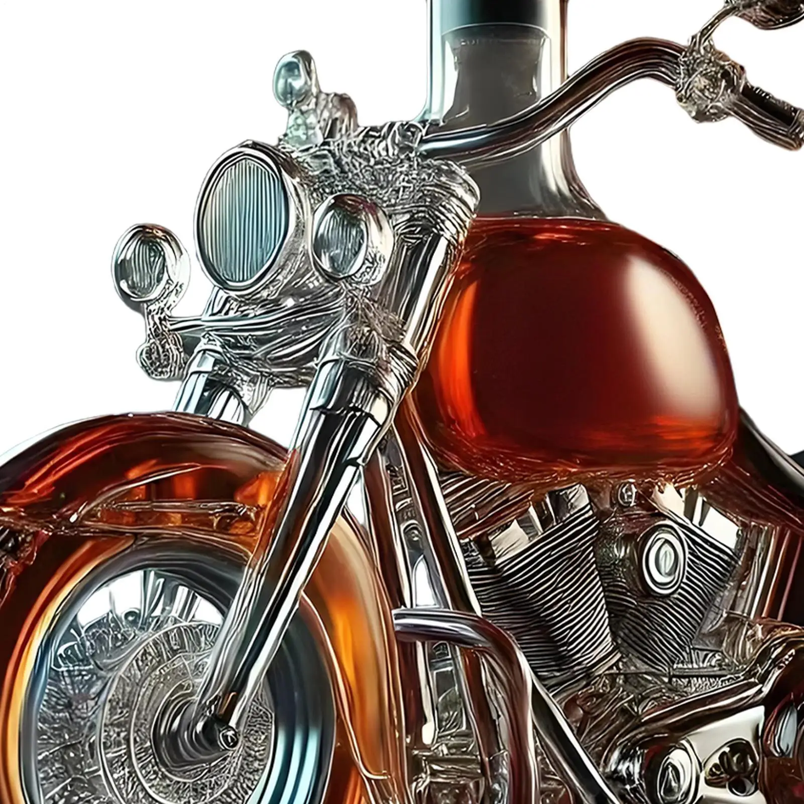 NOUVEAU RICHE Motorrad-förmige Whiskykaraffe für die Hausbar mit Einzigartigem Design