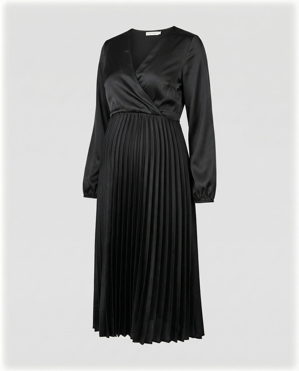NOUVEAU RICHE Luma | Damen Umstandskleid – Plissiertes Maxidesign, Elegantes Cocktail-Styling & Komfort-Passform