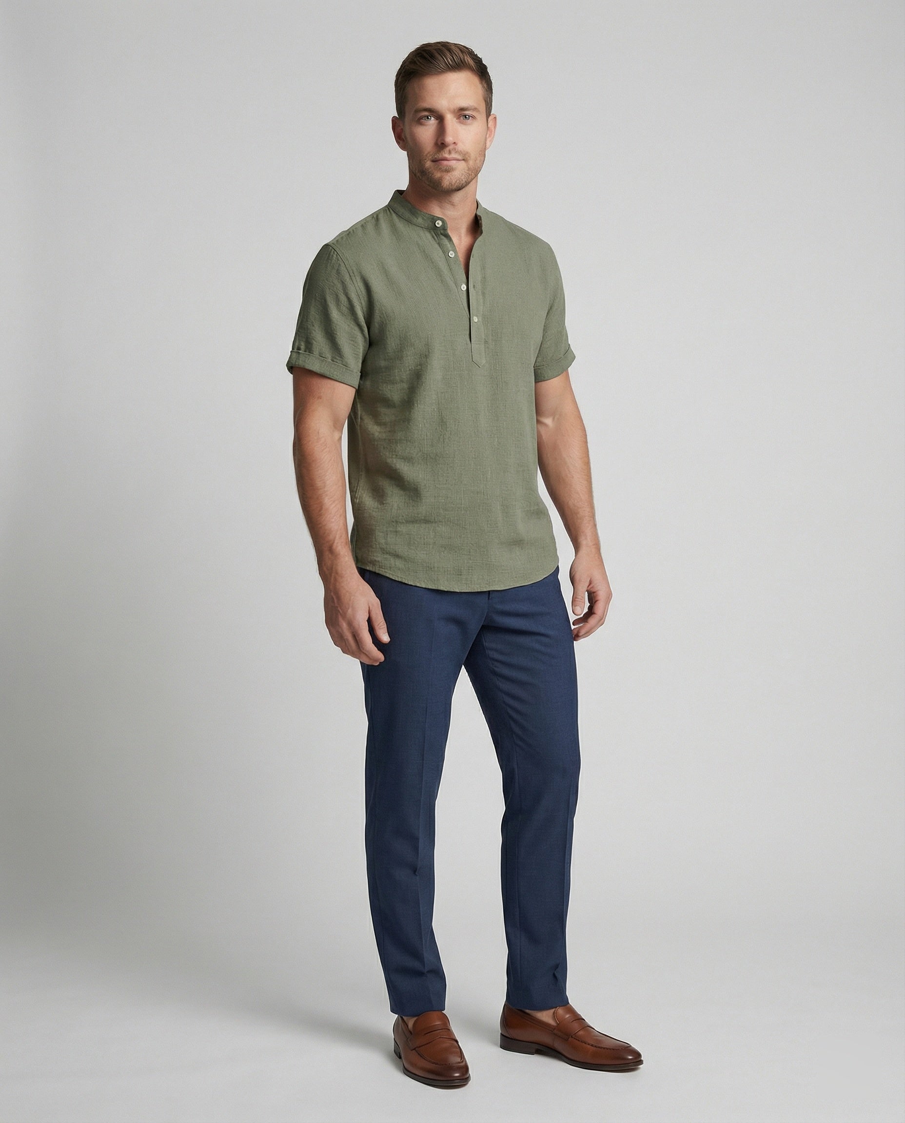 Heidi-Mode | Hochwertiges, Bequemes Herren-Polo mit V-Ausschnitt 1