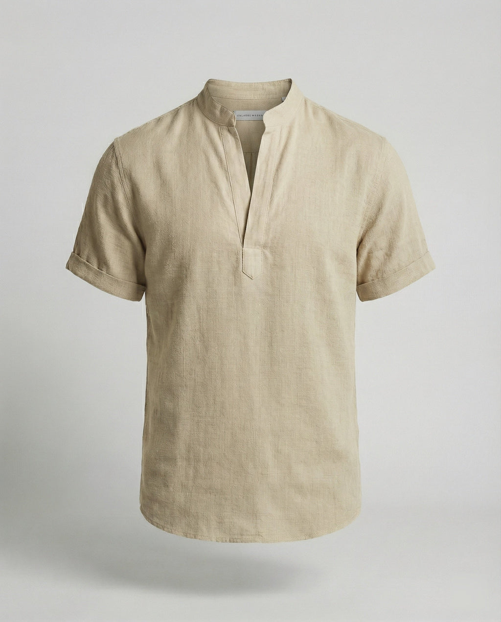 NOUVEAU RICHE Hommes | Herren Poloshirt mit V-Ausschnitt – Pflegeleichtes Polyester & Formstabil Beige