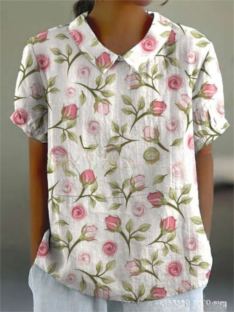 NOUVEAU RICHE Hemd Mit Blumendruck Kragen Leicht Luftig Alltagslook Rosa mit Blumenmuster