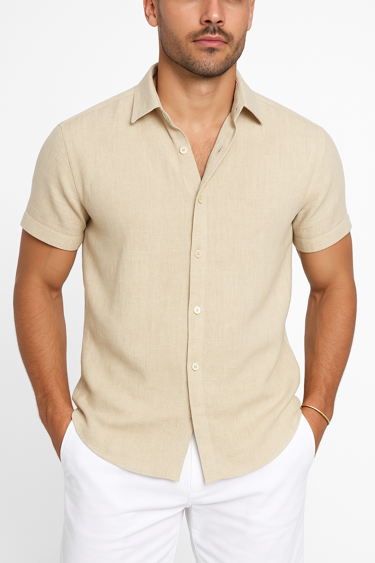 NOUVEAU RICHE Leichtes Gestreiftes Hemd Aus Leinen-Baumwoll-Mischung Für Sommerlooks
