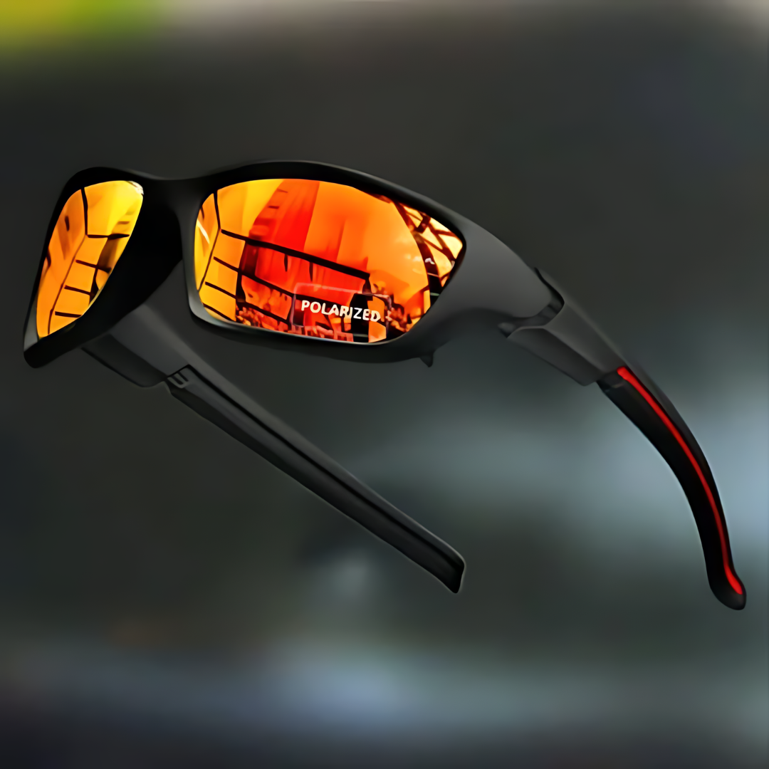 NOUVEAU RICHE Pamelo | Stylische polarisierte Sonnenbrille mit UV400-Schutz Rot
