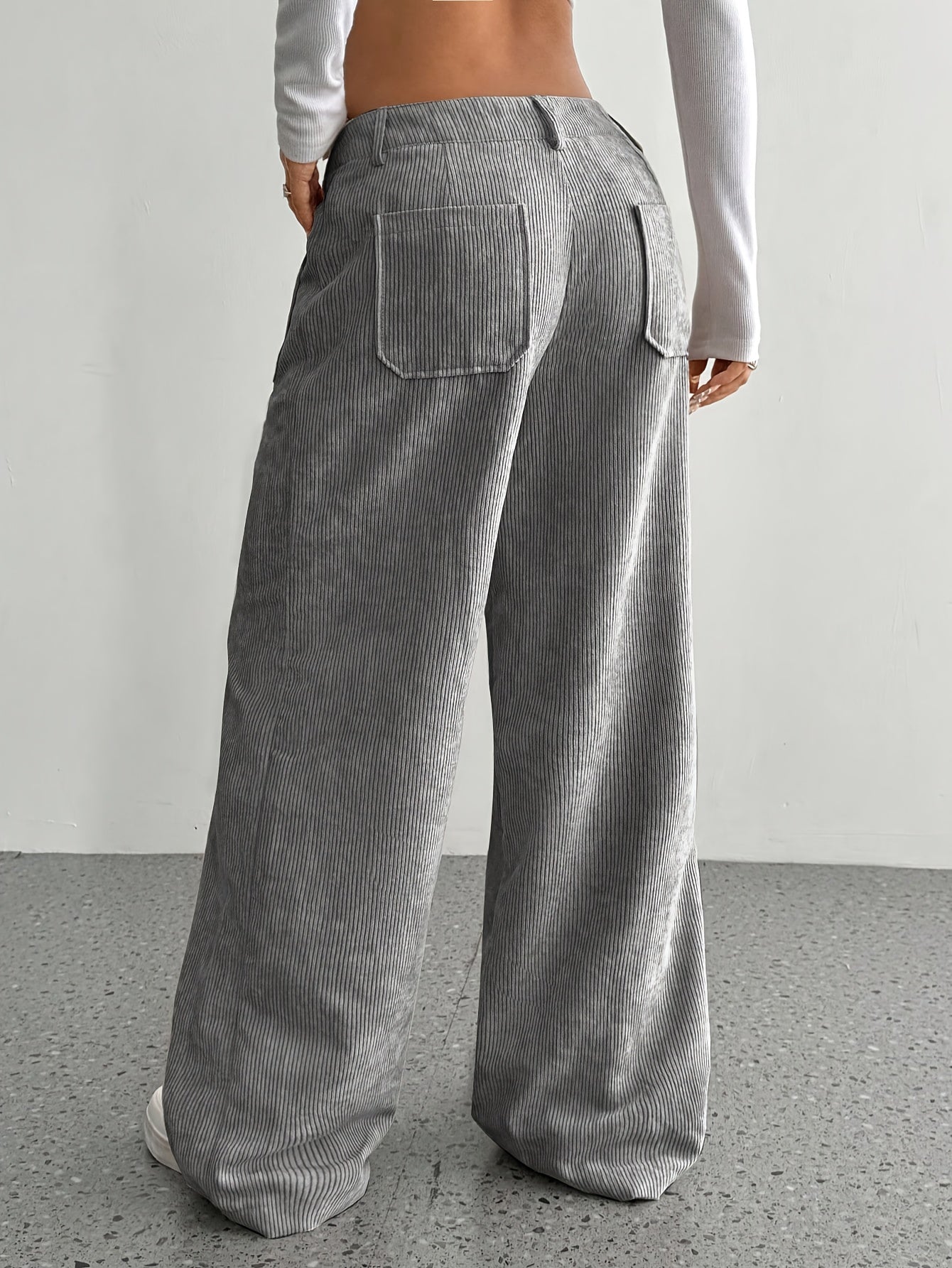 NOUVEAU RICHE Damen Cordhose Weites Bein Herbst Stilvolle Komforthose