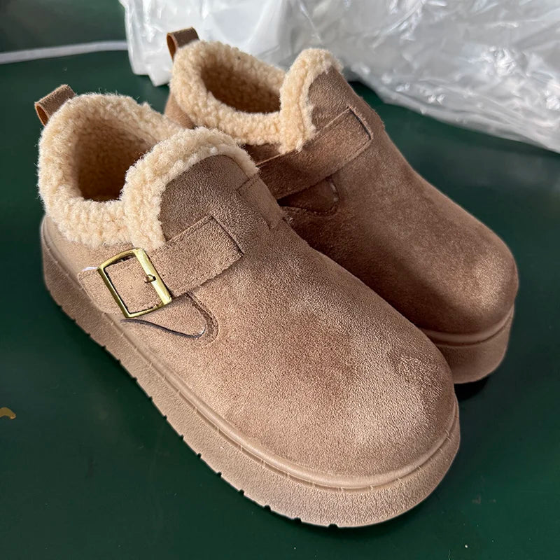 NOUVEAU RICHE Frauen Herbst Dicke Sohle Stiefel Plüsch Schnee Anti Slip