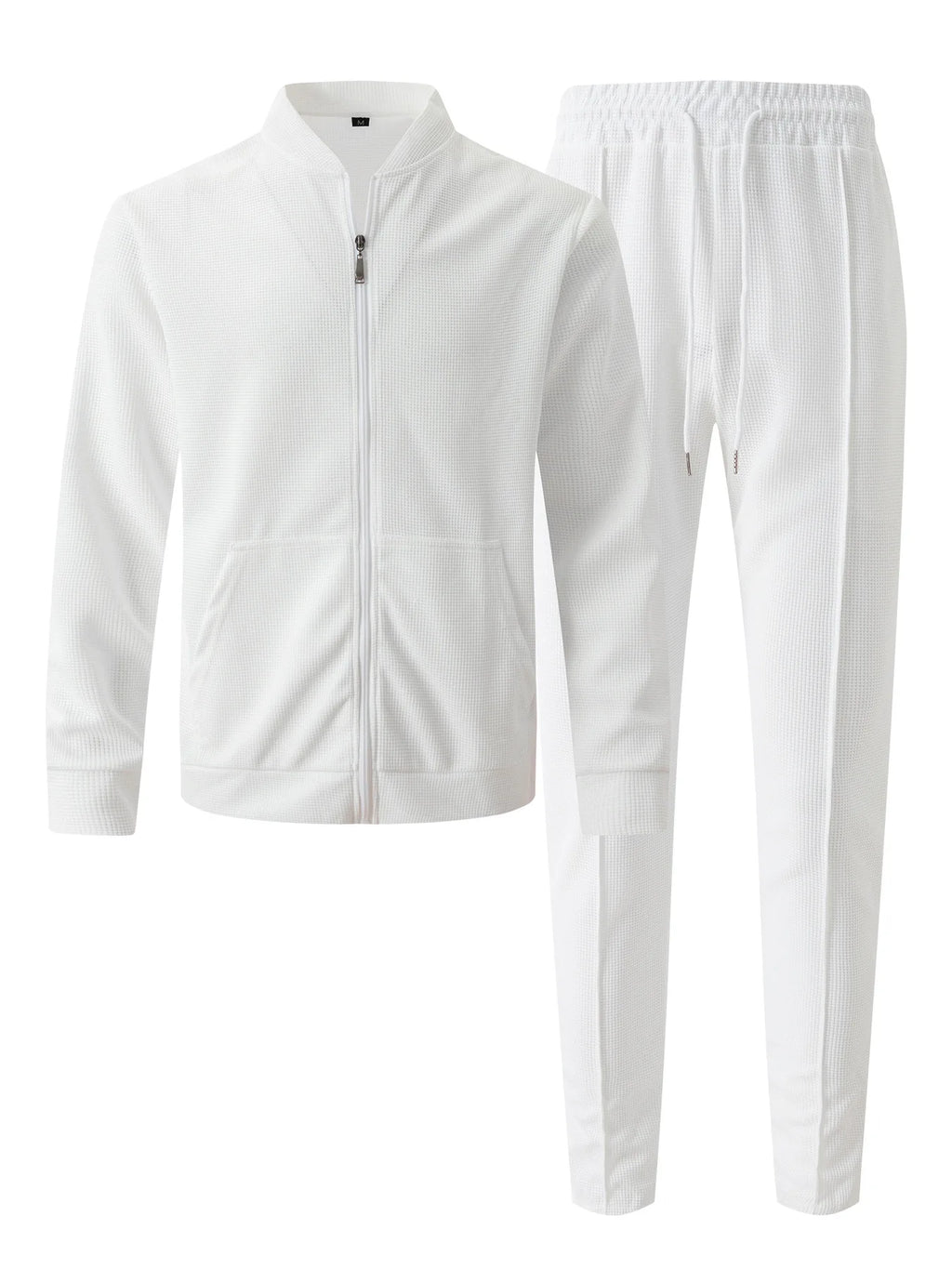 NOUVEAU RICHE Herren Casual Blazer Set Polyester Waffel Rundhals Hose