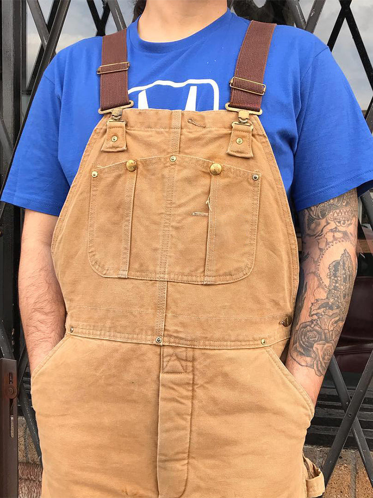 NOUVEAU RICHE Herren Latzhose Aus Canvas Mit Entenmotiv Vintage Stil Verstellbare Stretchträger Klassischer Strapazierfähiger Arbeitsoverall Mit Taschen