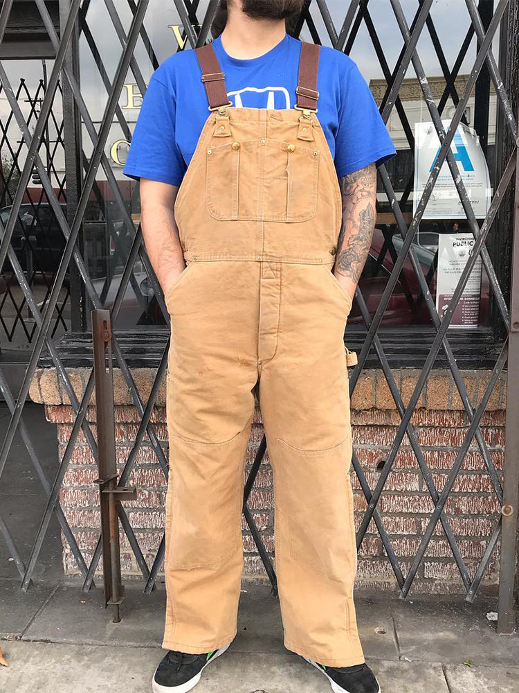 NOUVEAU RICHE Herren Latzhose Aus Canvas Mit Entenmotiv Vintage Stil Verstellbare Stretchträger Klassischer Strapazierfähiger Arbeitsoverall Mit Taschen