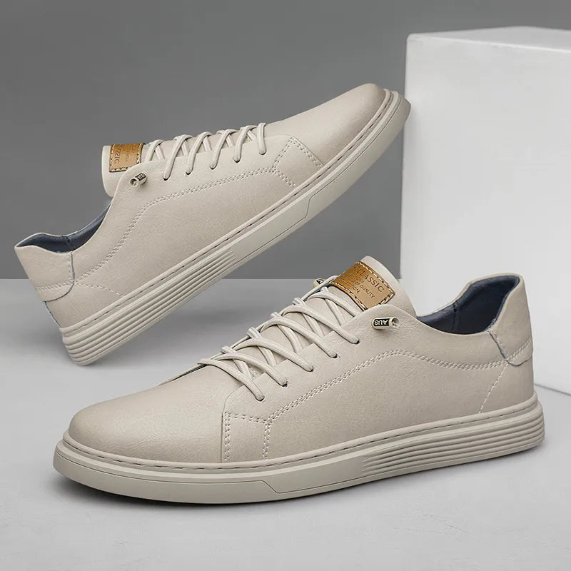 NOUVEAU RICHE Herren Lederschuhe Bequem Langlebig Italienisches Leder Weiß 13