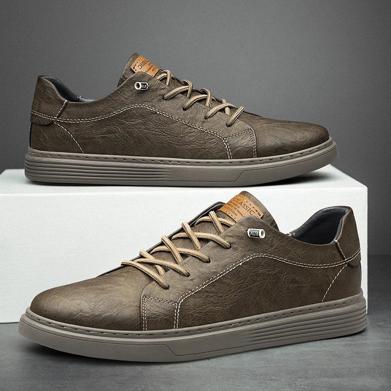 NOUVEAU RICHE Herren Lederschuhe Bequem Langlebig Italienisches Leder Braun 13