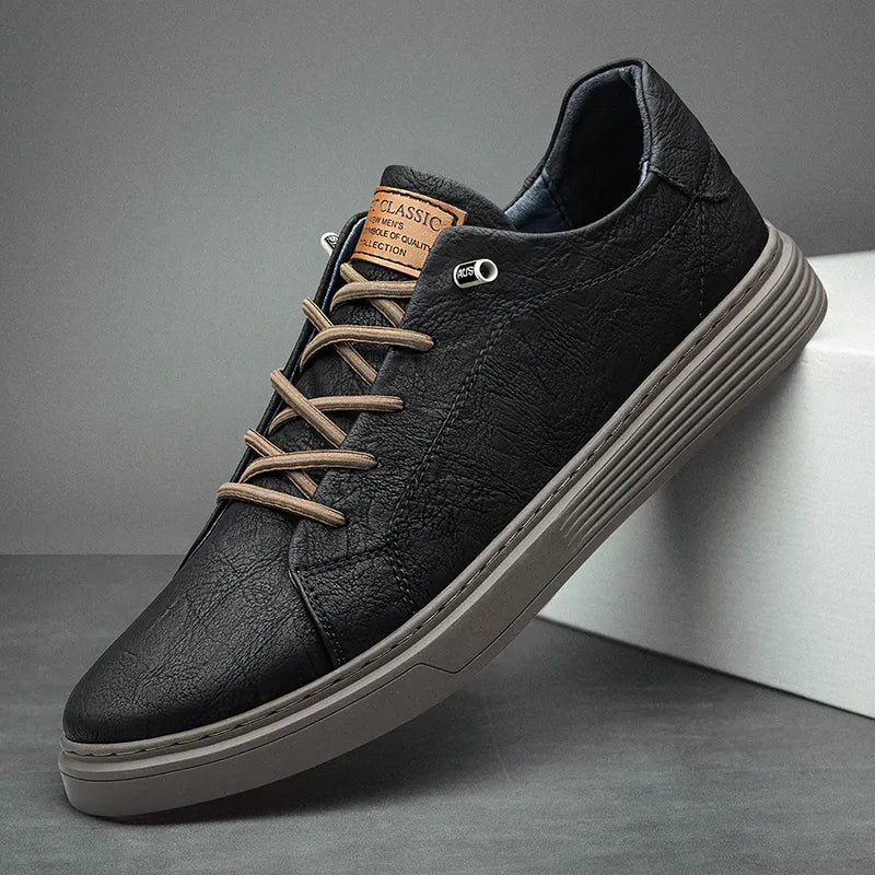 NOUVEAU RICHE Herren Lederschuhe Bequem Langlebig Italienisches Leder Schwarz 13