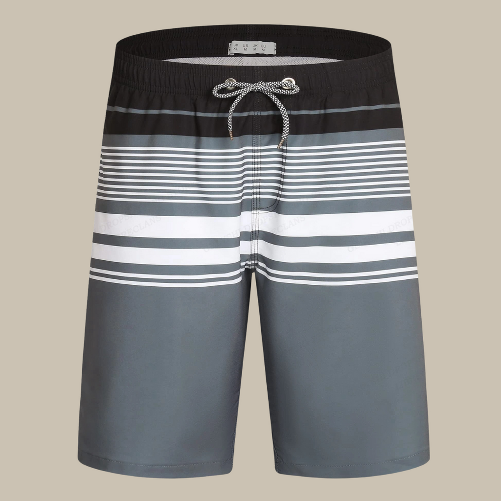 NOUVEAU RICHE Herren Schnelltrocknende Badehose Strand Und Wassersport Grau
