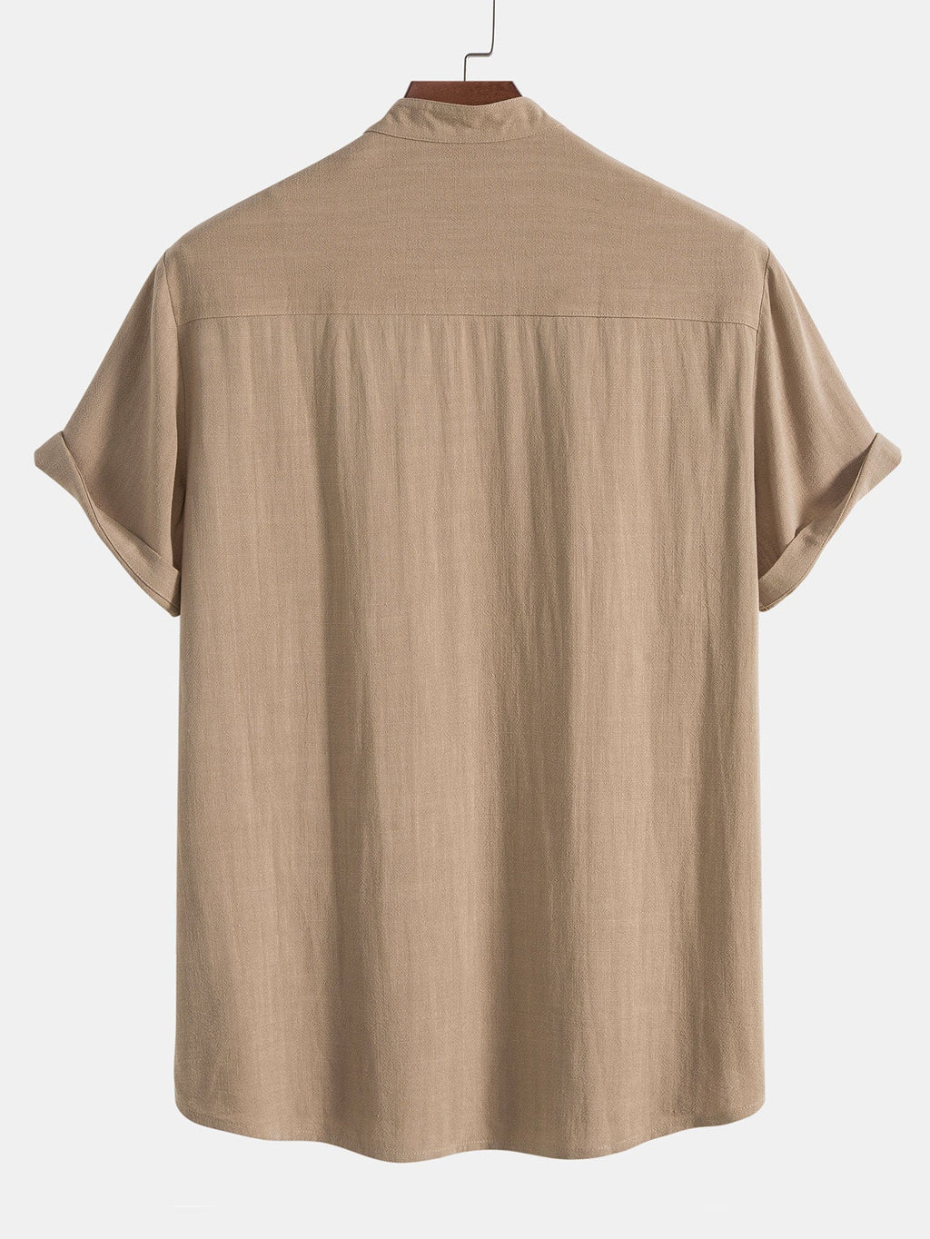 NOUVEAU RICHE Herren Sommer Set Hemd Und Hose Stehkragen Kurzarm Leicht