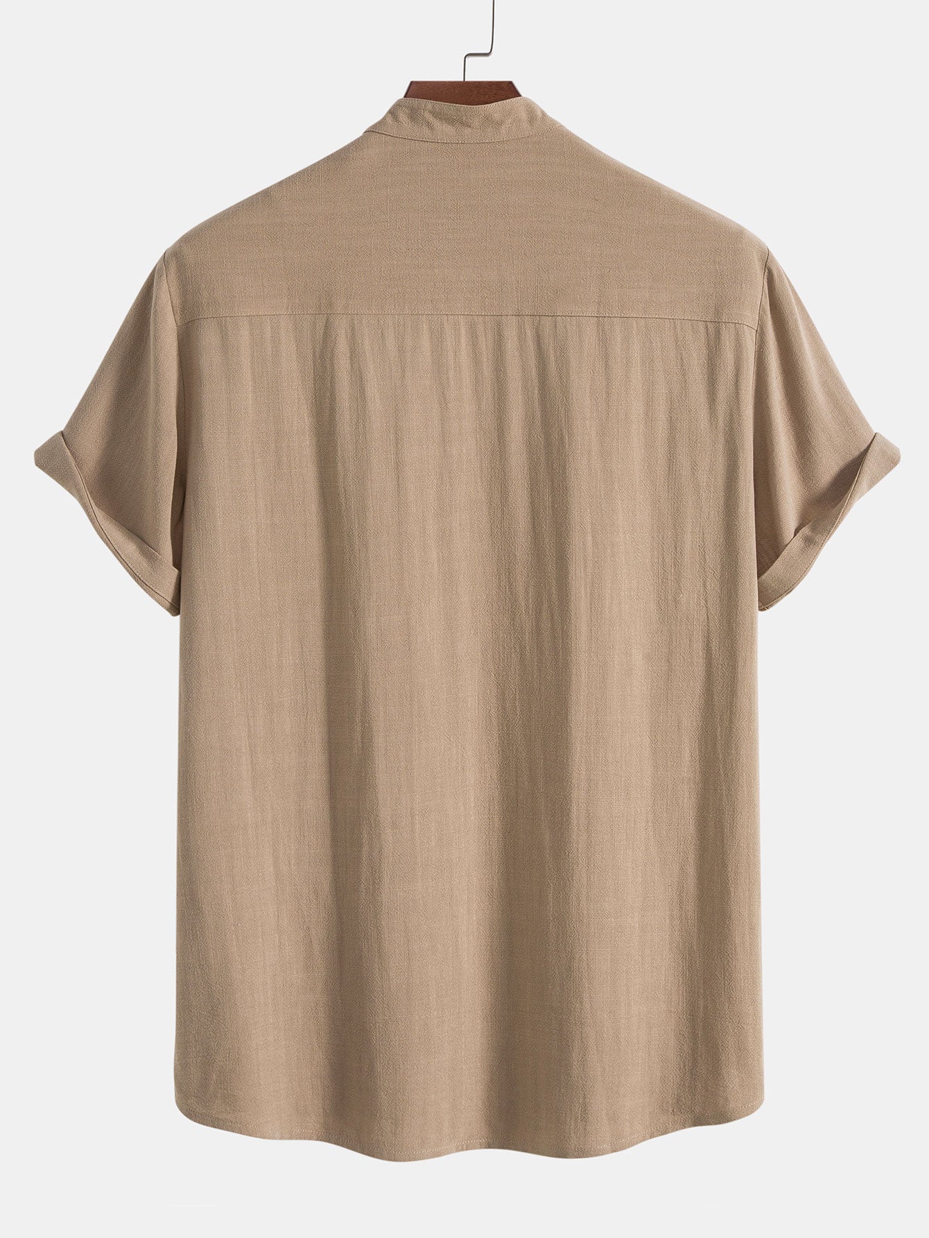 NOUVEAU RICHE Herren Sommer Set Hemd Und Hose Stehkragen Kurzarm Leicht