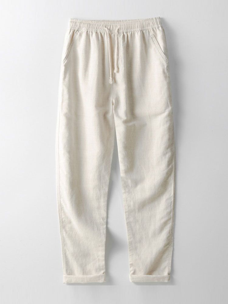 NOUVEAU RICHE Herren Sommer Set Hemd Und Hose Stehkragen Kurzarm Leicht