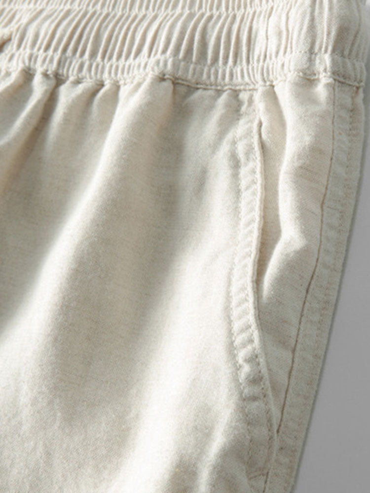 NOUVEAU RICHE Herren Sommer Set Hemd Und Hose Stehkragen Kurzarm Leicht