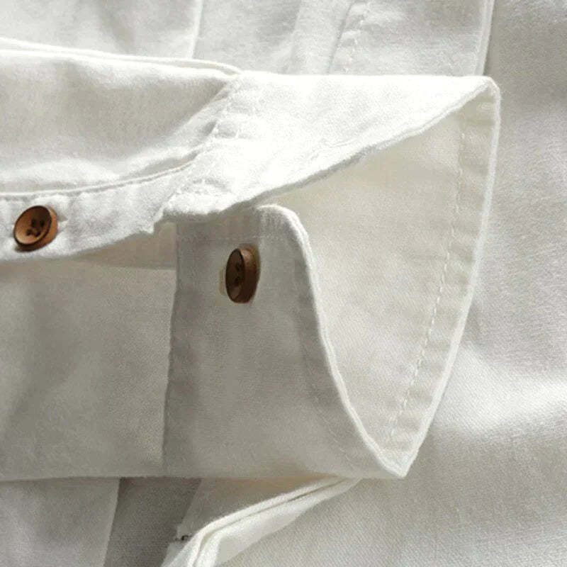 NOUVEAU RICHE Herren Slim Fit Hemd Mit Stehkragen Und Langen Ärmeln