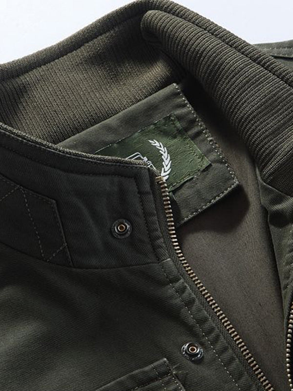 NOUVEAU RICHE Herren Utility Jacke Aus Baumwolle Mit Mehreren Taschen Für Alltag Und Freizeit