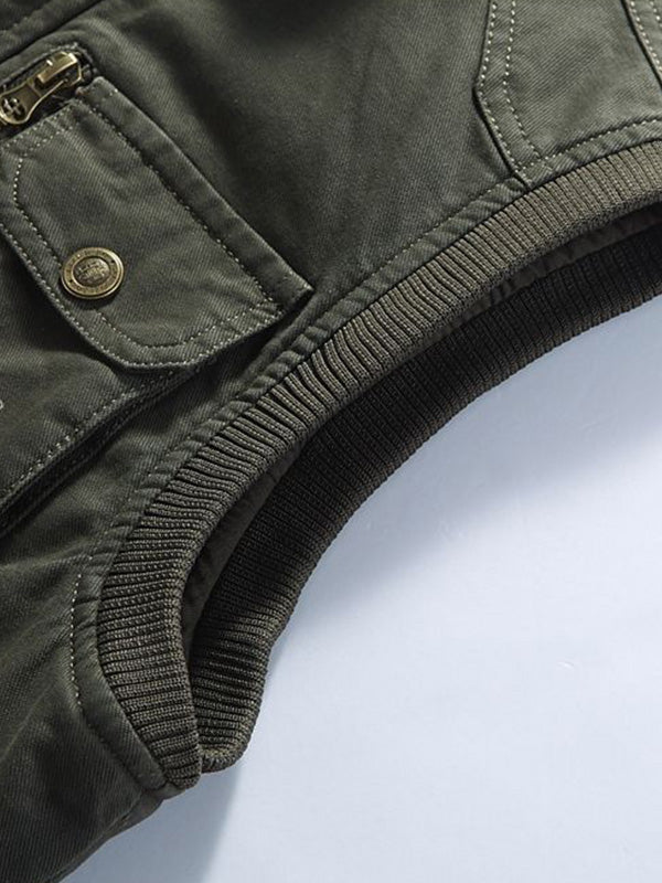 NOUVEAU RICHE Herren Utility Jacke Aus Baumwolle Mit Mehreren Taschen Für Alltag Und Freizeit
