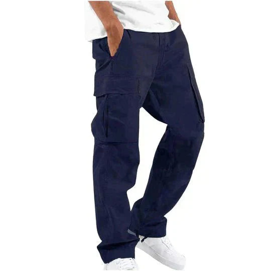 NOUVEAU RICHE Herren Cargohose Baumwolle Mit Seitentaschen Dunkelblau