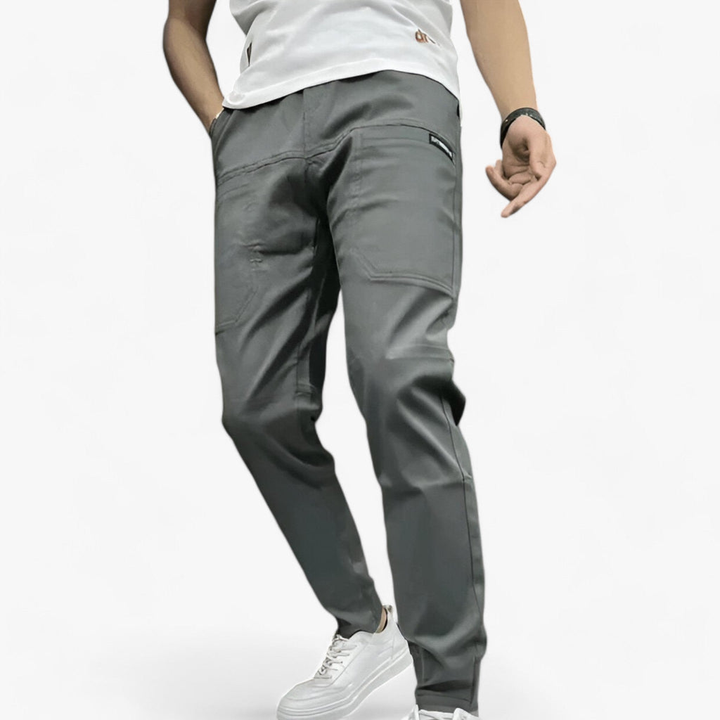 NOUVEAU RICHE Herren Cargohose Stretch mit Taschen Grau