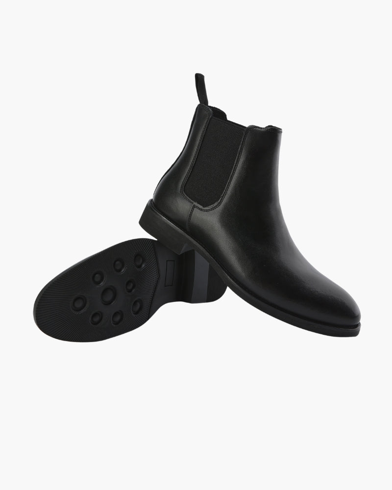NOUVEAU RICHE Herren Chelsea Boots Kalbswildleder Schwarz Braun