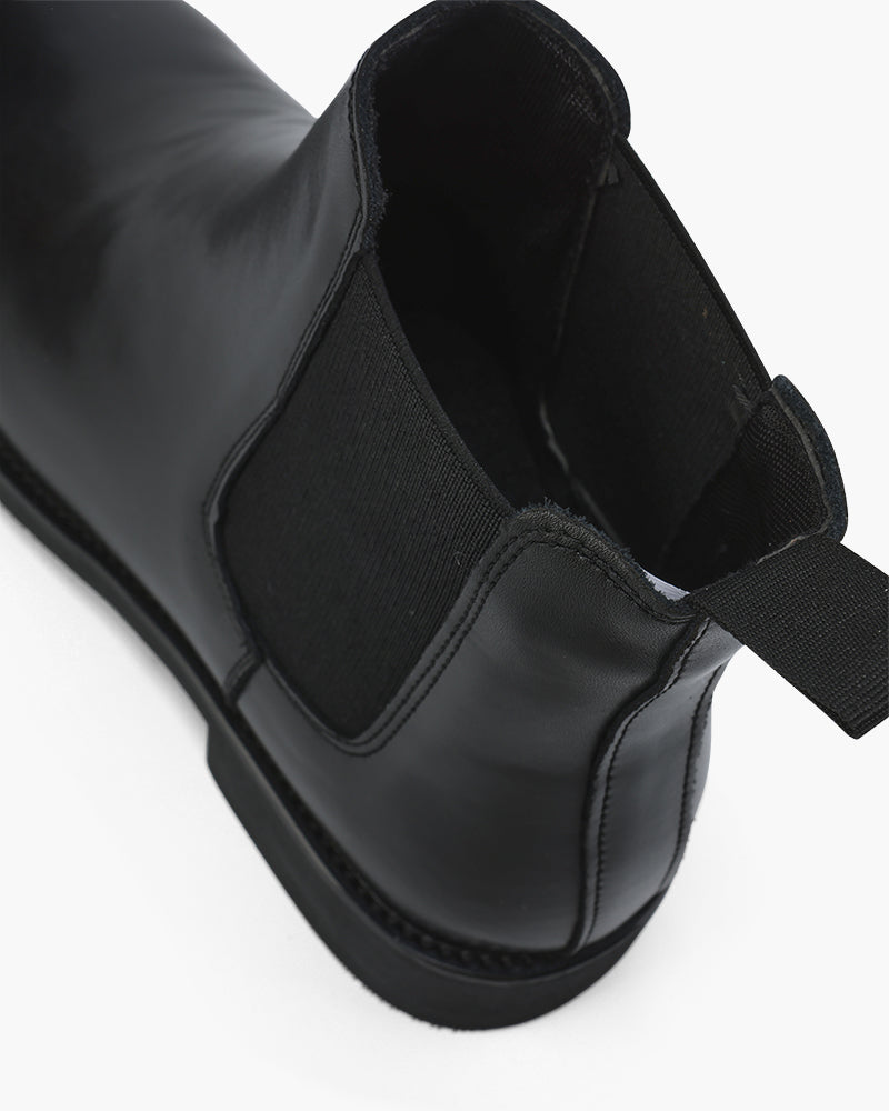 NOUVEAU RICHE Herren Chelsea Boots Kalbswildleder Schwarz Braun