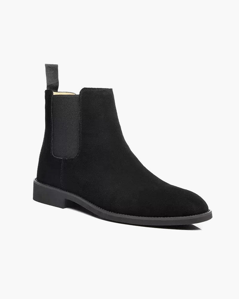 NOUVEAU RICHE Herren Chelsea Boots Kalbswildleder Schwarz Braun Wildleder Schwarz