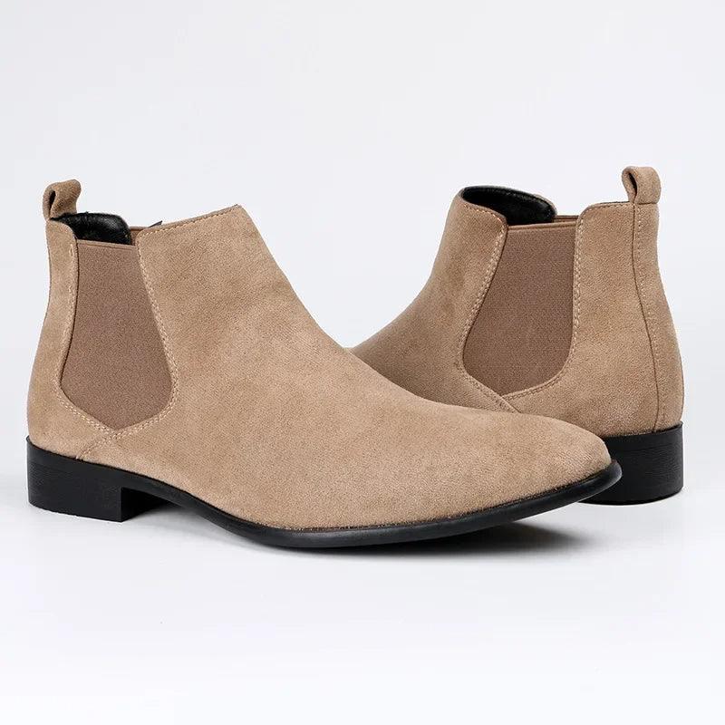 NOUVEAU RICHE Herren Chelsea Boots Kunstleder Elegante Stiefel