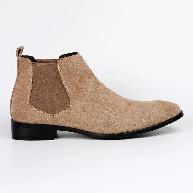 NOUVEAU RICHE Herren Chelsea Boots Kunstleder Elegante Stiefel