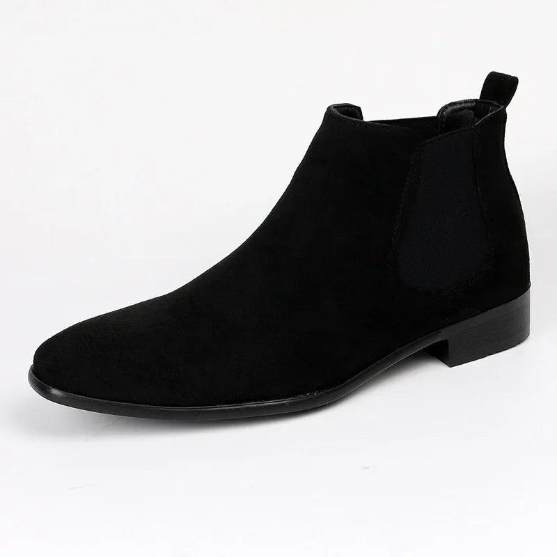 NOUVEAU RICHE Herren Chelsea Boots Kunstleder Elegante Stiefel