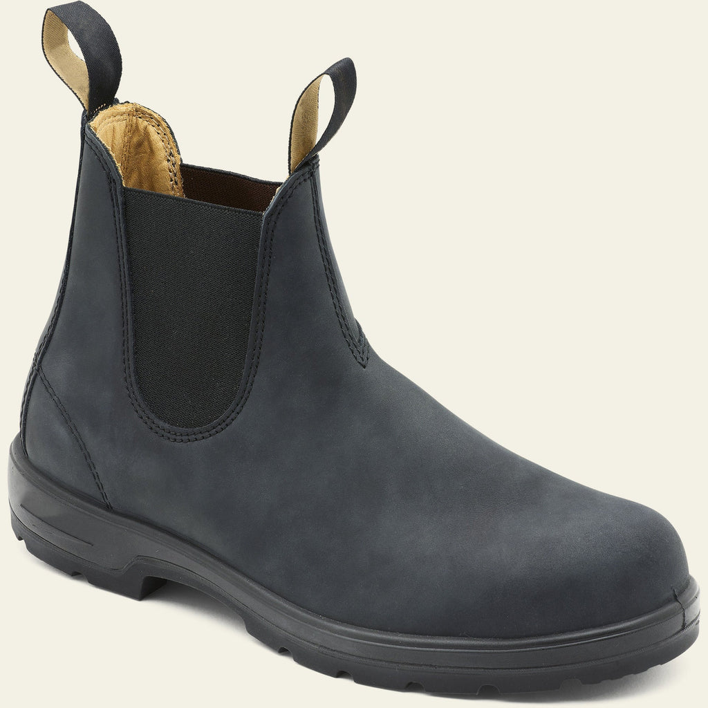 NOUVEAU RICHE Herren Stilvollen Chelsea Boots PU-Leder Asche