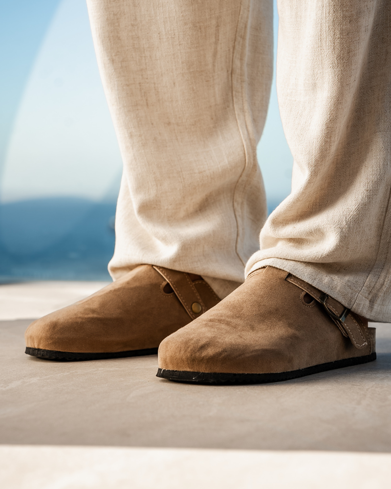 NOUVEAU RICHE Herren Clogs Wildleder Kalbsleder
