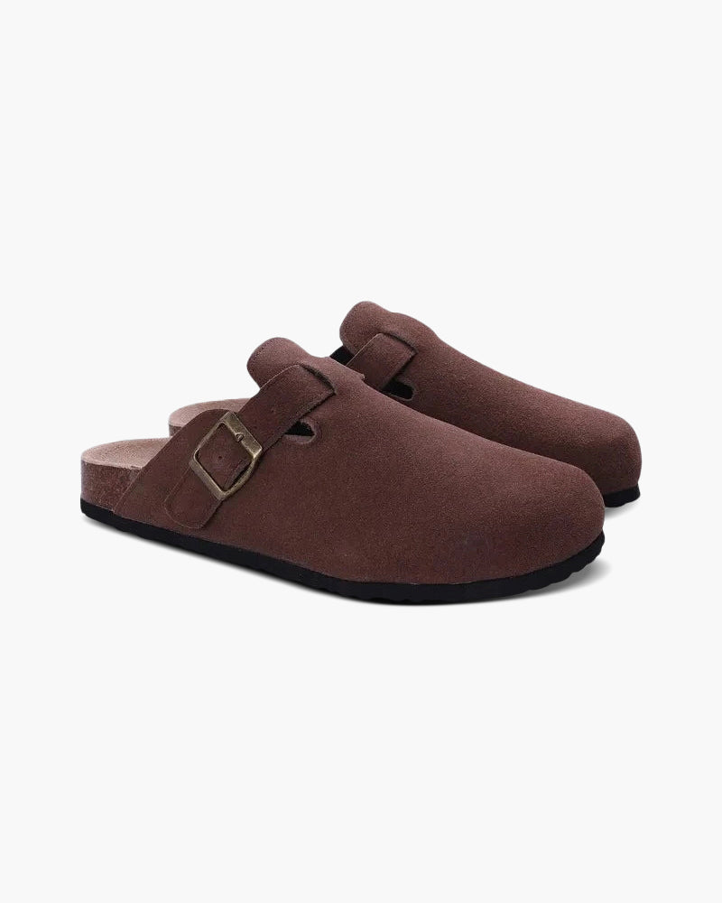 NOUVEAU RICHE Herren Clogs Wildleder Kalbsleder Bordeaux