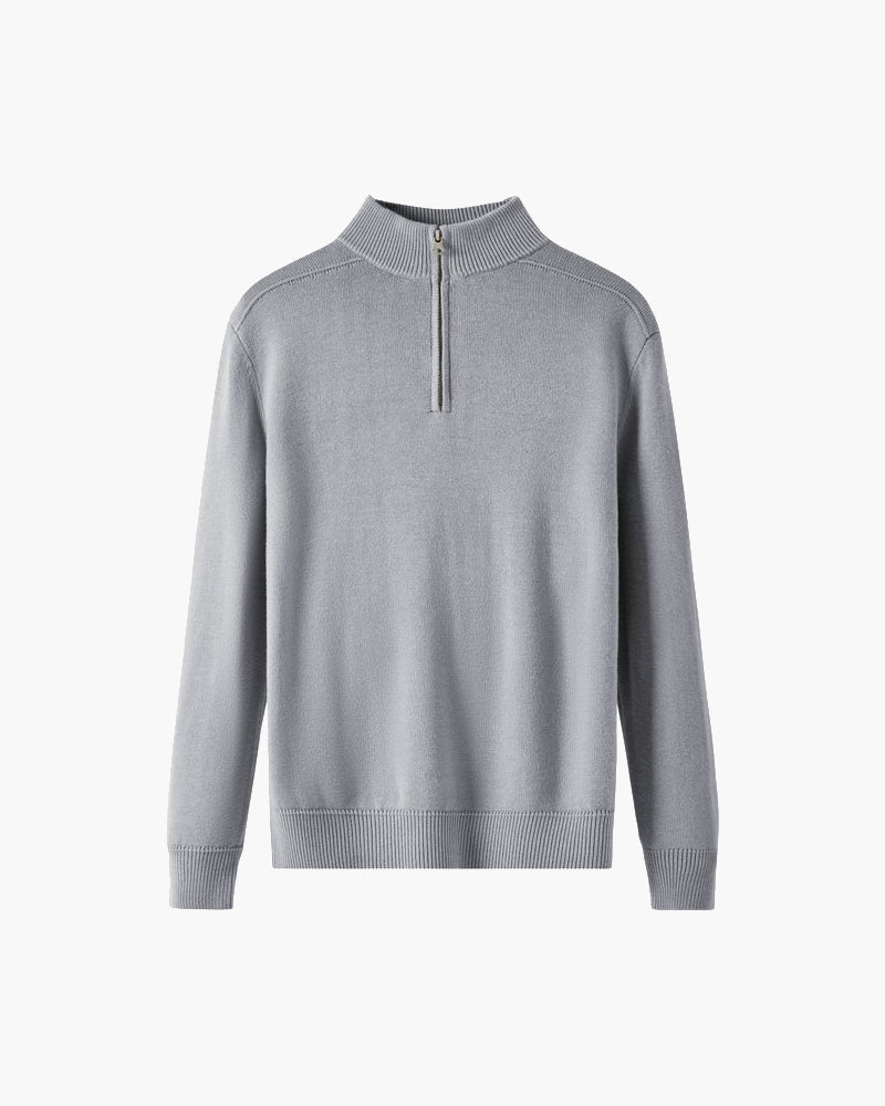 NOUVEAU RICHE Herren Half-Zip Pullover Grau