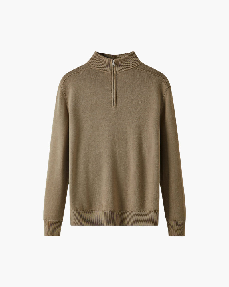 NOUVEAU RICHE Herren Half-Zip Pullover Beige