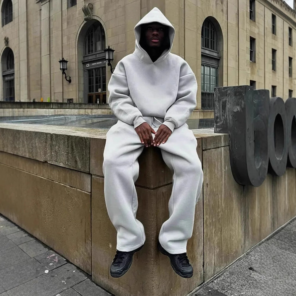 NOUVEAU RICHE Herren Hoodie Oversized Fit Mit Kapuze Und Kordelzug Lässiger Pullover Für Freizeitmode