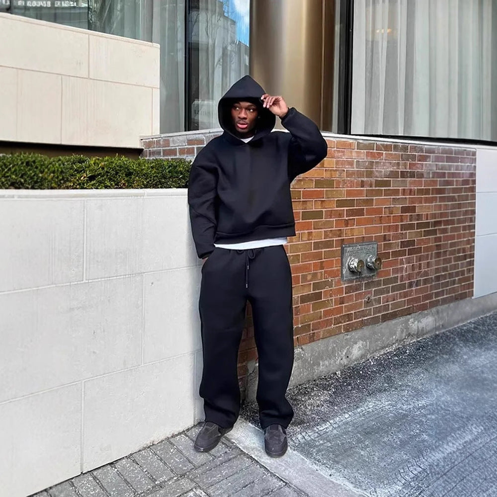 NOUVEAU RICHE Herren Hoodie Oversized Fit Mit Kapuze Und Kordelzug Lässiger Pullover Für Freizeitmode