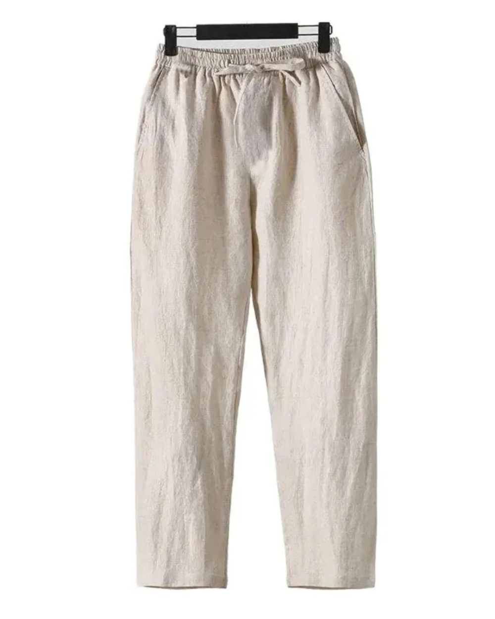 NOUVEAU RICHE Herren Leinenhose Atmungsaktiv Modern Fit Beige