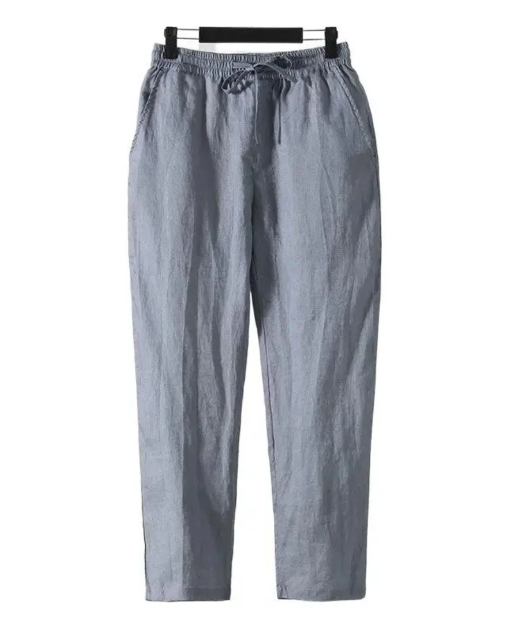 NOUVEAU RICHE Herren Leinenhose Atmungsaktiv Modern Fit Blau