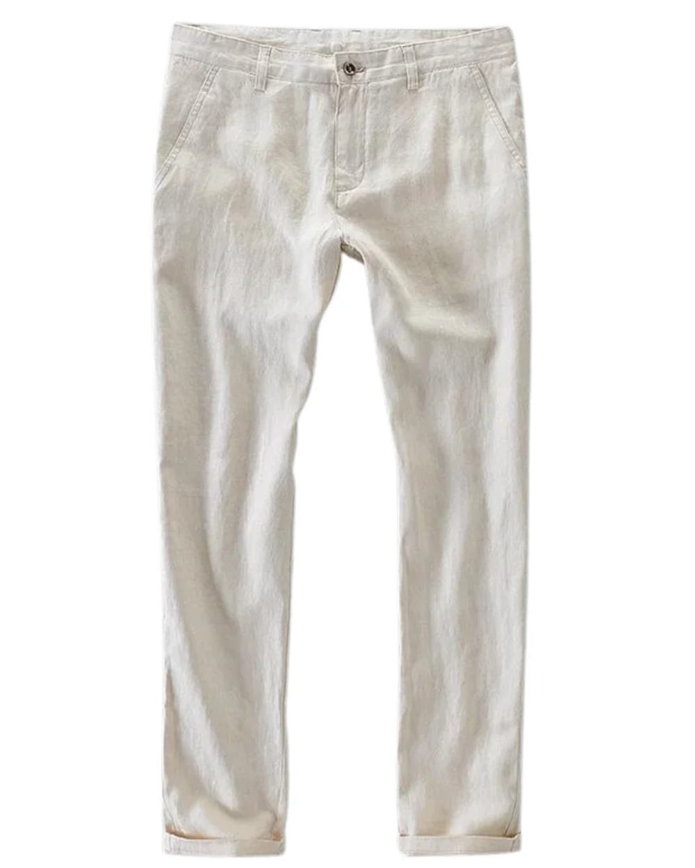 NOUVEAU RICHE Herren Leinenhose Atmungsaktiv für Sommer Stil Khaki