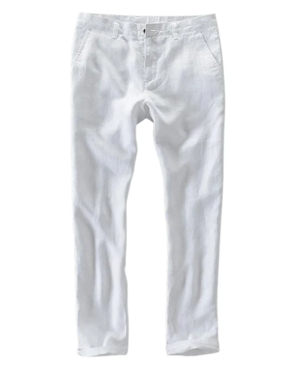 NOUVEAU RICHE Herren Leinenhose Atmungsaktiv für Sommer Stil Weiß