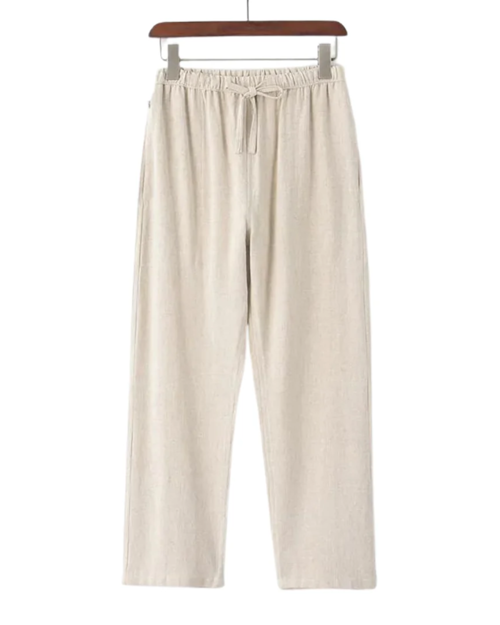 NOUVEAU RICHE Herren Leinenhose Relaxed Fit Atmungsaktiv Beige