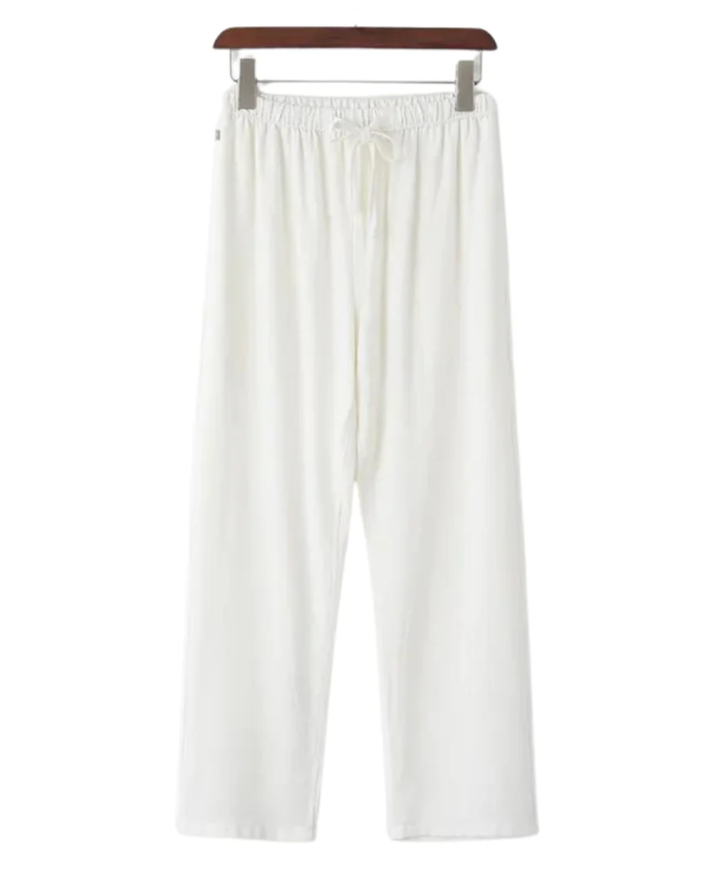 NOUVEAU RICHE Herren Leinenhose Relaxed Fit Atmungsaktiv Weiß