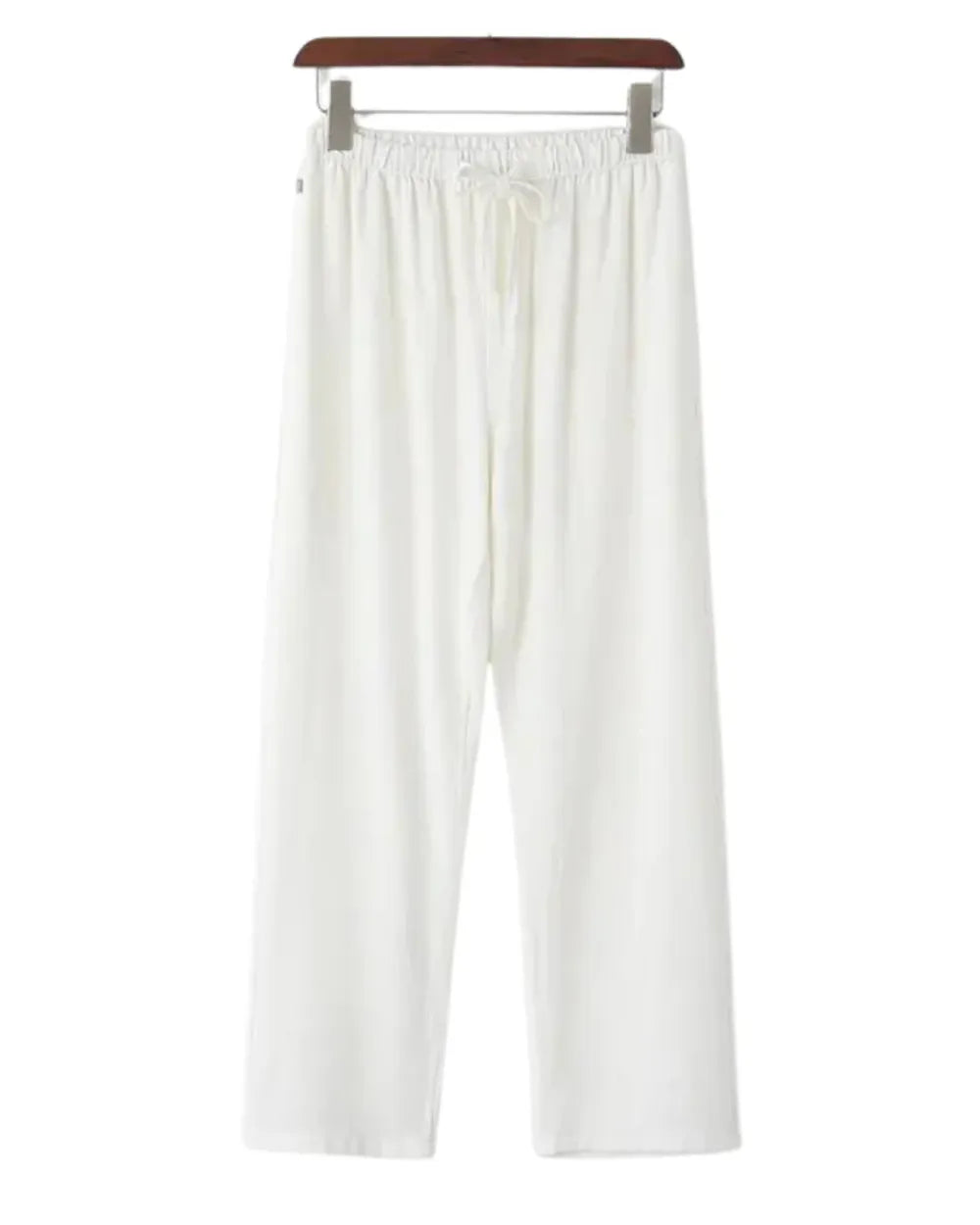 NOUVEAU RICHE Herren Leinenhose Relaxed Fit Atmungsaktiv Weiß