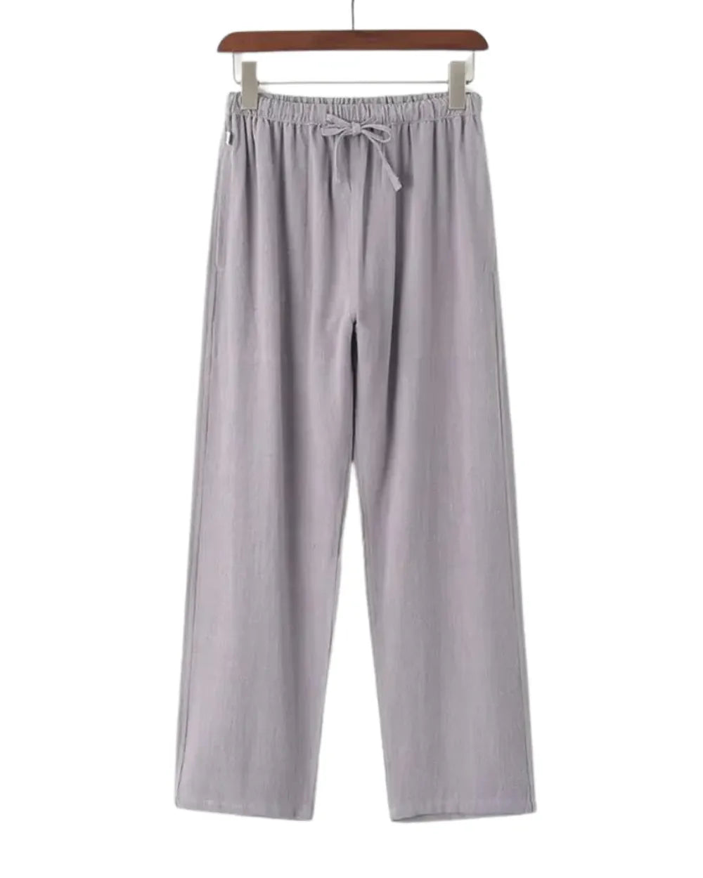 NOUVEAU RICHE Herren Leinenhose Relaxed Fit Atmungsaktiv Grau