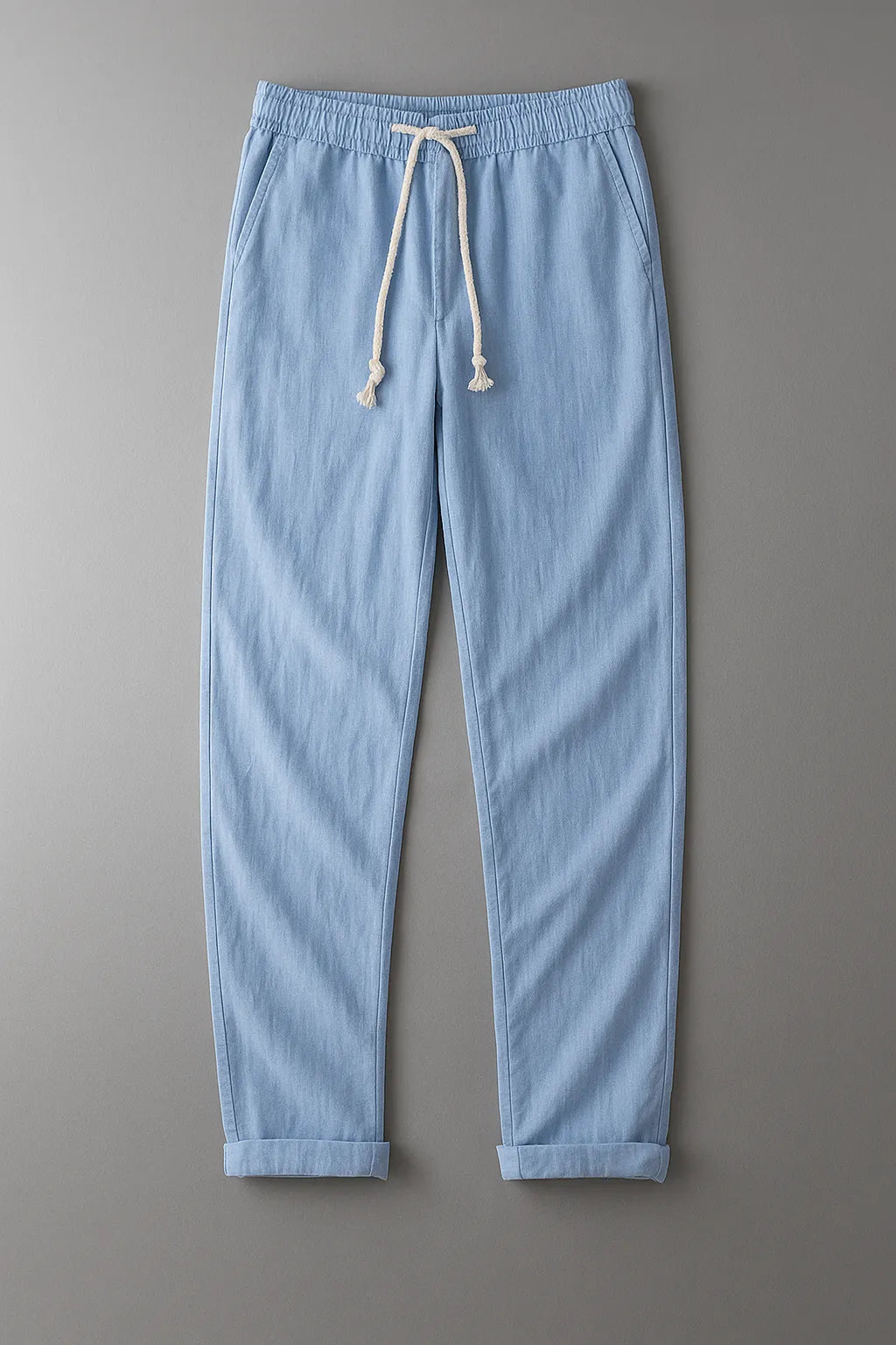 NOUVEAU RICHE Herren Baumwolle Hose Slim Fit Atmungsaktiv Blau